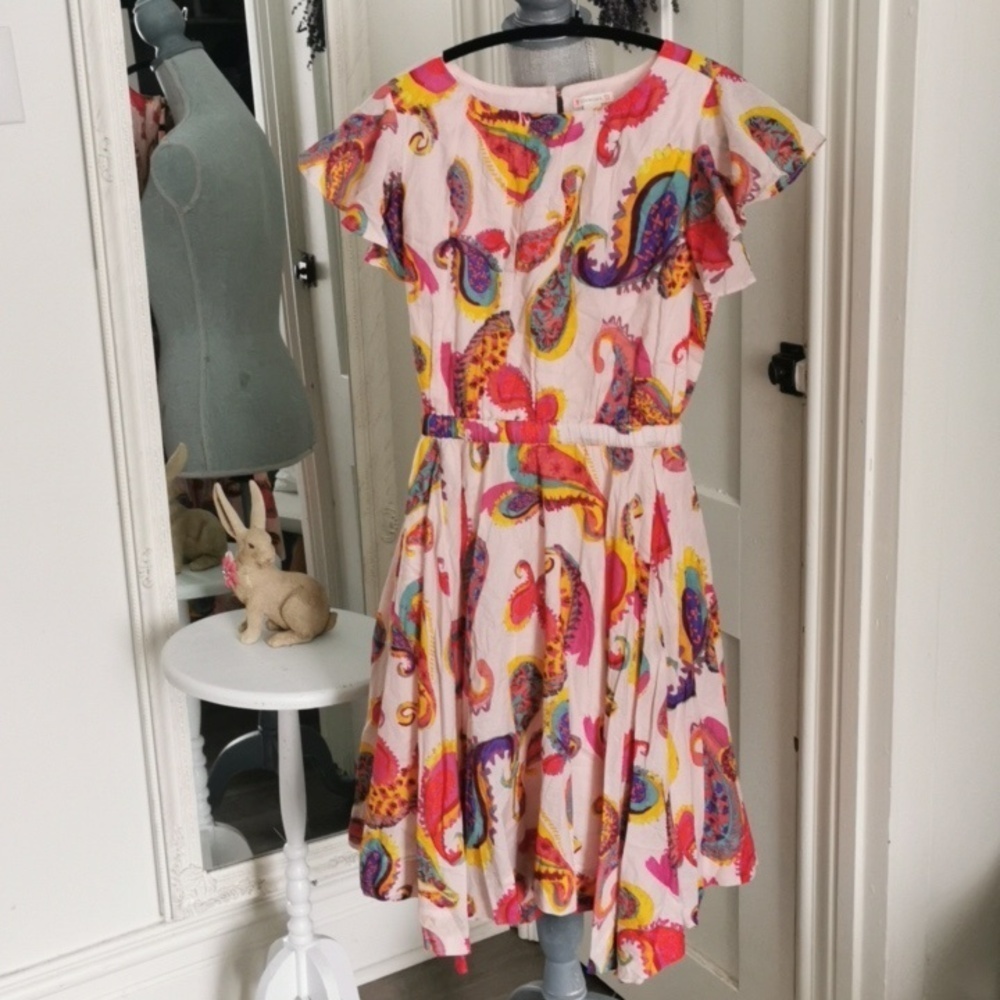 Girls Crewcuts paisley cottagecore hankerchief dress. Size 14. EUC